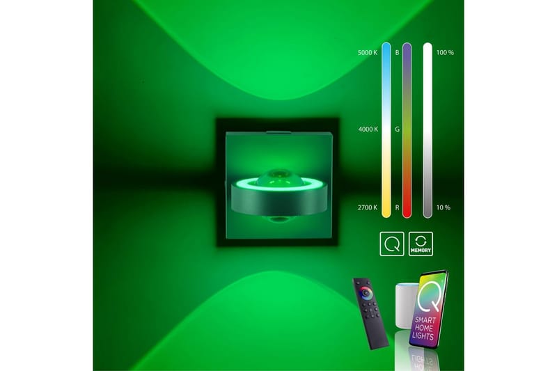 Q-Mia Paul Neuhaus Vägglampa - Anthracite Grey - Belysning - Lampor & belysning inomhus - Sovrumslampa - Sänglampa - Sänglampa vägg