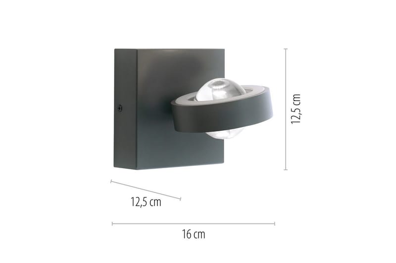 Q-Mia Paul Neuhaus Vägglampa - Anthracite Grey - Belysning - Lampor & belysning inomhus - Sovrumslampa - Sänglampa - Sänglampa vägg