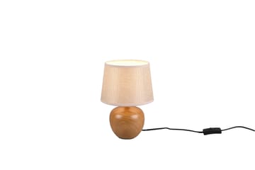 Luxor bordslampa 26cm E14 beige/ trä - Beige/Trä - Belysning - Lampor & belysning inomhus - Sovrumslampa - Sänglampa - Sängbordslampa