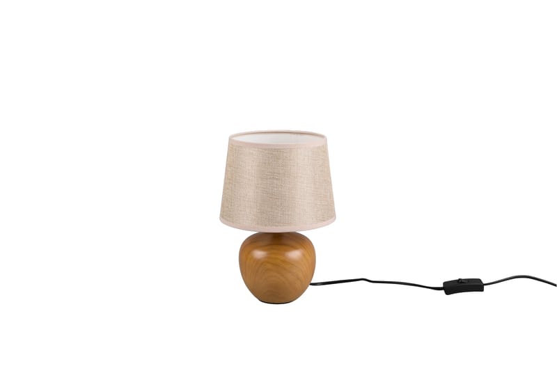 Luxor bordslampa 26cm E14 beige/ trä - Beige/Trä - Belysning - Lampor & belysning inomhus - Sovrumslampa - Sänglampa - Sängbordslampa