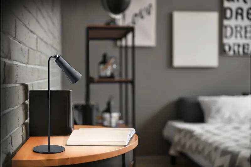 Maxi LED Bordslampa mattsvart uppladdningsbar - Matt svart - Belysning - Lampor & belysning inomhus - Sovrumslampa - Sänglampa - Sängbordslampa