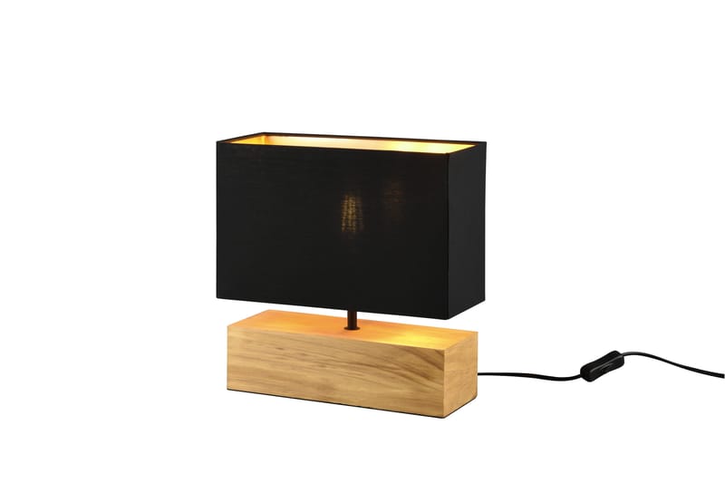 Woody bordslampa 30cm E27 svart/ trä - Svart/Trä - Belysning - Lampor & belysning inomhus - Sovrumslampa - Sänglampa - Sängbordslampa