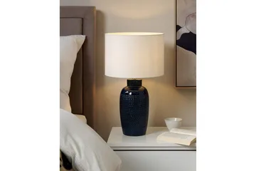 Samoste Bordslampa 53 cm E27 - Marinblå/Vit - Belysning - Lampor & belysning inomhus - Sovrumslampa - Sänglampa - Sängbordslampa