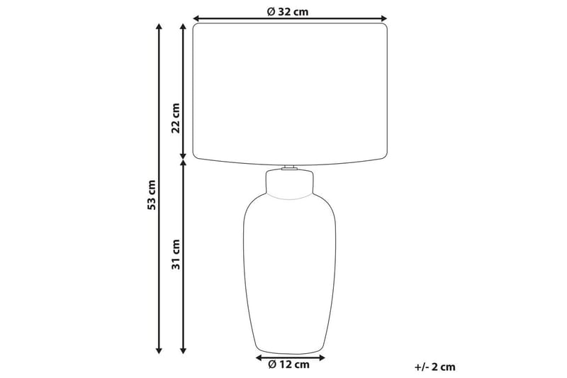 Samoste Bordslampa 53 cm E27 - Marinblå/Vit - Belysning - Lampor & belysning inomhus - Sovrumslampa - Sänglampa - Sängbordslampa
