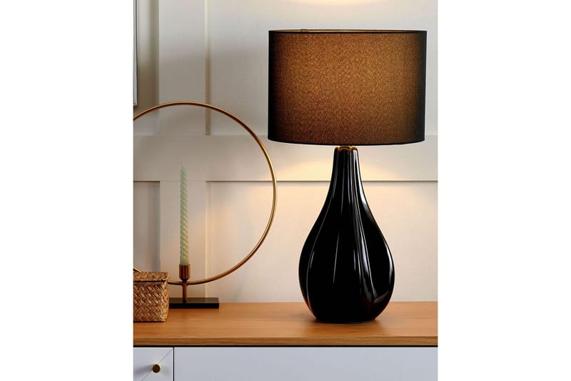 Sardinien Bordslampa 60 cm E27 - Svart - Belysning - Lampor & belysning inomhus - Sovrumslampa - Sänglampa - Sängbordslampa
