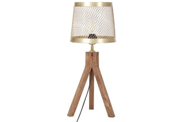 Syrbek Bordslampa 63 cm E27 - Mörk trä/Mässing - Belysning - Lampor & belysning inomhus - Sovrumslampa - Sänglampa - Sängbordslampa