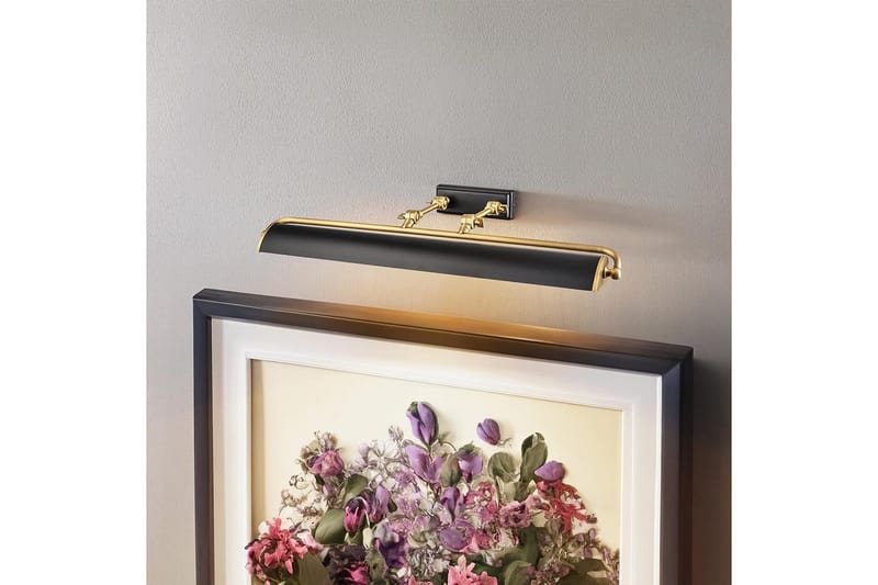 Tavelbelysning Elstead Lighting Winchfield 703x127x318 mm, Åldrad mässing & Matt svart - 703x127x318 mm, Åldrad mässing & Matt svart - Belysning - Lampor & belysning inomhus - Sovrumslampa - Sänglampa - Sänglampa vägg