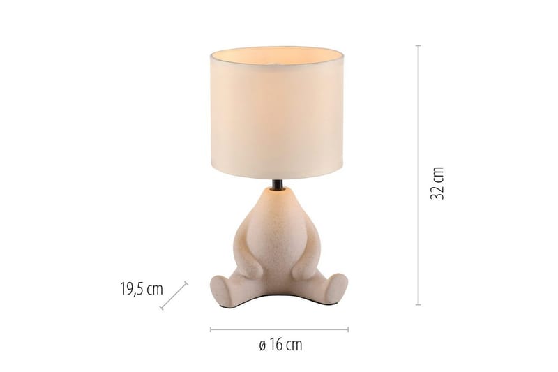 Ted Just Light Bordslampa - Beige - Belysning - Lampor & belysning inomhus - Sovrumslampa - Sänglampa - Sängbordslampa