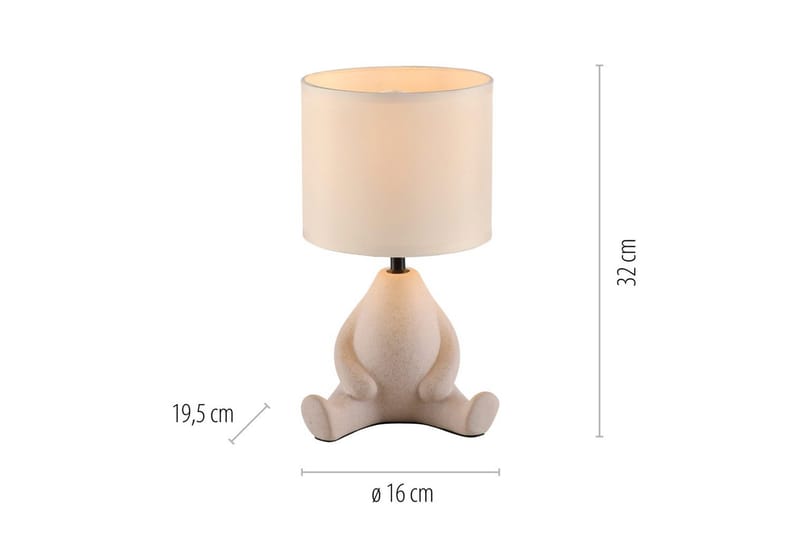 Ted Just Light Bordslampa - Beige - Belysning - Lampor & belysning inomhus - Sovrumslampa - Sänglampa - Sängbordslampa