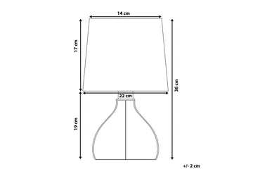 Thasall Bordslampa 36 cm E14 - Natur/Vit - Belysning - Lampor & belysning inomhus - Sovrumslampa - Sänglampa - Sängbordslampa