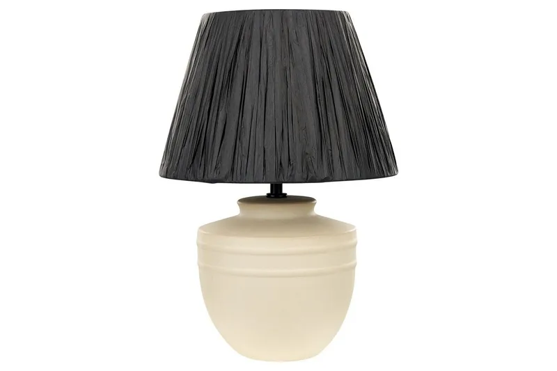 Thira Bordslampa 44 cm E27, Beige/Svart