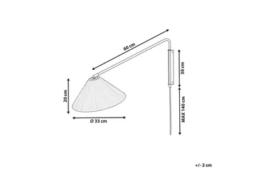 Thirassia Vägglampa E27 - Svart/Natur - Belysning - Lampor & belysning inomhus - Sovrumslampa - Sänglampa - Sänglampa vägg