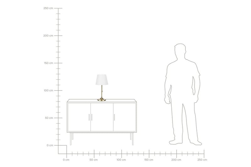 Toryl Bordslampa 48 cm E27 - Mässing/Vit - Belysning - Lampor & belysning inomhus - Sovrumslampa - Sänglampa - Sängbordslampa