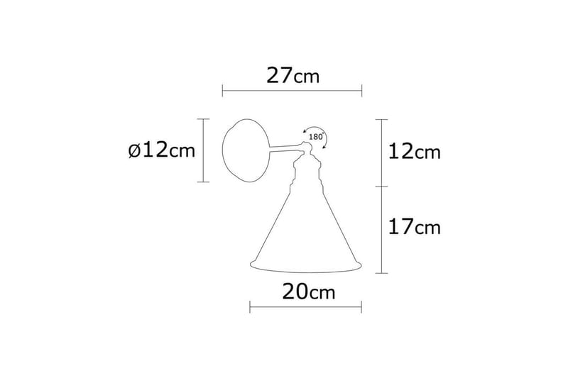Vägglampa Adrim Svart - Svart - Belysning - Lampor & belysning inomhus - Sovrumslampa - Sänglampa - Sänglampa vägg