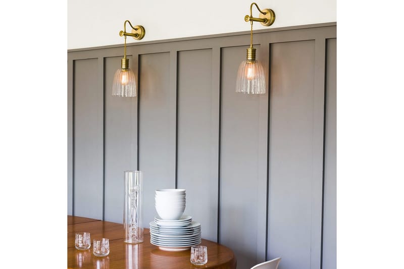 Vägglampa Elstead Lighting Douille Åldrad mässing - Åldrad mässing - Belysning - Lampor & belysning inomhus - Sovrumslampa - Sänglampa - Sänglampa vägg