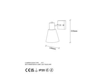 Vägglampa Feira Rany - Guld - Belysning - Lampor & belysning inomhus - Sovrumslampa - Sänglampa - Sänglampa vägg