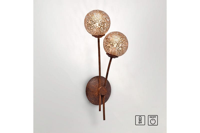 Vägglampa Greta - 19x44x14 cm - Belysning - Lampor & belysning inomhus - Sovrumslampa - Sänglampa - Sänglampa vägg