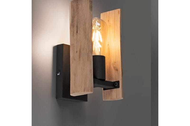 Vägglampa Log - 15x25x17 cm - Belysning - Lampor & belysning inomhus - Sovrumslampa - Sänglampa - Sänglampa vägg