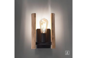 Vägglampa Log - 15x25x17 cm - Belysning - Lampor & belysning inomhus - Sovrumslampa - Sänglampa - Sänglampa vägg