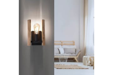Vägglampa Log - 15x25x17 cm - Belysning - Lampor & belysning inomhus - Sovrumslampa - Sänglampa - Sänglampa vägg