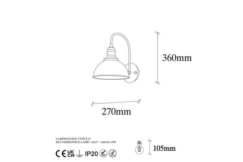 Vägglampa Masatsune Vintage - Vintage - Belysning - Lampor & belysning inomhus - Sovrumslampa - Sänglampa - Sänglampa vägg