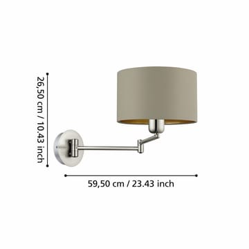 Vägglampa Maserlo - 23 cm - Belysning - Lampor & belysning inomhus - Sovrumslampa - Sänglampa - Sänglampa vägg