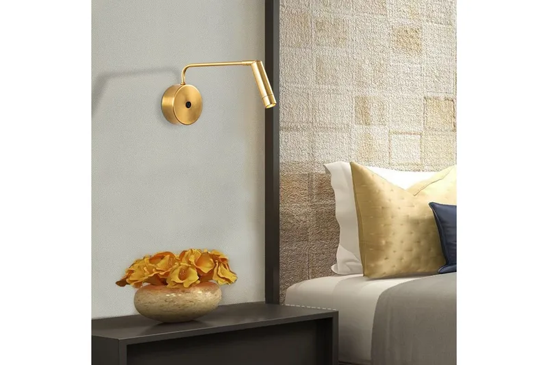 Vägglampa Matsuchi Gul / Svart - Svart/Gul - Belysning - Lampor & belysning inomhus - Sovrumslampa - Sänglampa - Sänglampa vägg