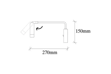 Vägglampa Matsuchi Gul / Svart - Svart/Gul - Belysning - Lampor & belysning inomhus - Sovrumslampa - Sänglampa - Sänglampa vägg