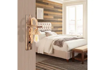 Vägglampa Nirao Trä - Brun - Belysning - Lampor & belysning inomhus - Sovrumslampa - Sänglampa - Sänglampa vägg