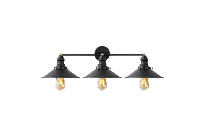 Vägglampa Nolen Svart / Antik, Svart/Antracit