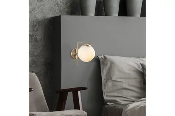 Vägglampa Olan Antik Vit - Vit - Belysning - Lampor & belysning inomhus - Sovrumslampa - Sänglampa - Sänglampa vägg