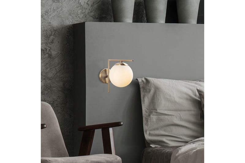 Vägglampa Olan Antik Vit - Vit - Belysning - Lampor & belysning inomhus - Sovrumslampa - Sänglampa - Sänglampa vägg
