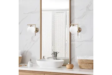 Vägglampa Olan Antik Vit - Vit - Belysning - Lampor & belysning inomhus - Sovrumslampa - Sänglampa - Sänglampa vägg