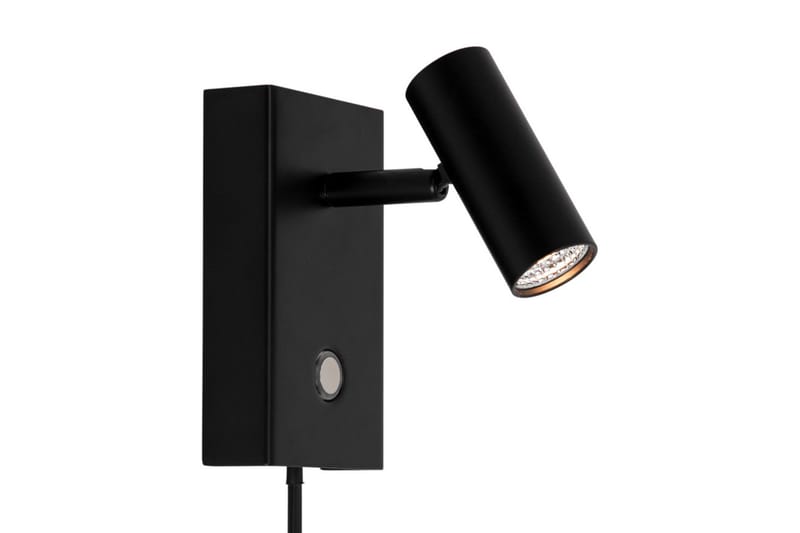Vägglampa Omari med Arm Svart - Sänglampa vägg - Väggarmatur - Vägglampa