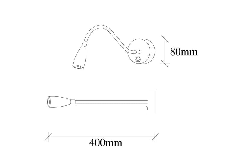 Vägglampa Orlennmoor Svart - Svart - Belysning - Lampor & belysning inomhus - Sovrumslampa - Sänglampa - Sänglampa vägg