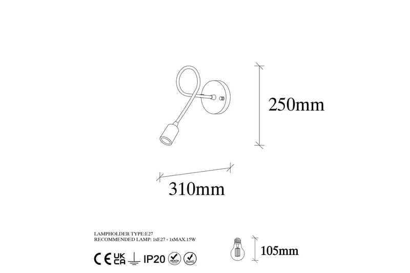 Vägglampa Ranju Svart / Antik - Brons/Svart - Belysning - Lampor & belysning inomhus - Sovrumslampa - Sänglampa - Sänglampa vägg