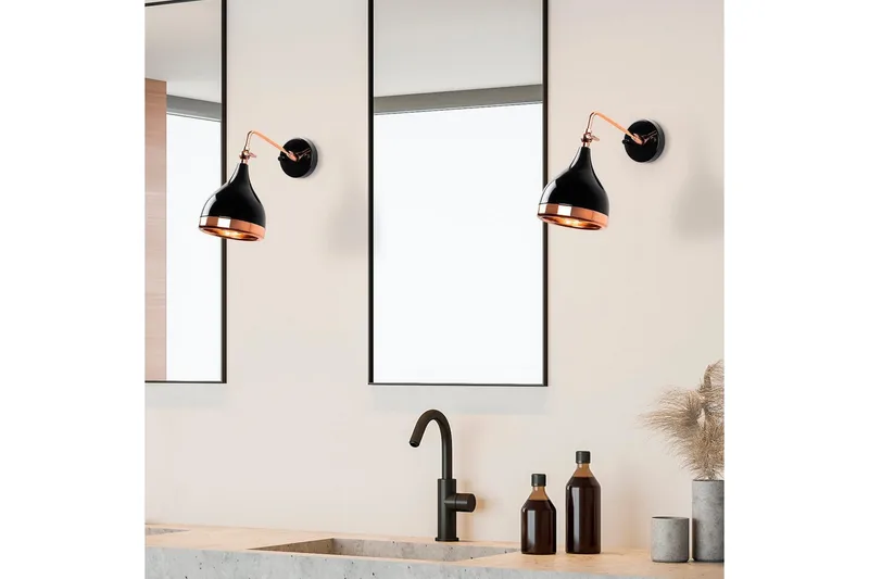 Vägglampa Soodz Svart / Koppar - Svart / Koppar - Belysning - Lampor & belysning inomhus - Sovrumslampa - Sänglampa - Sänglampa vägg