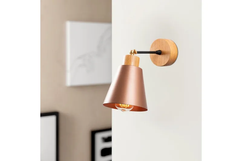 Vägglampa Sudalwani Koppar - Koppar - Belysning - Lampor & belysning inomhus - Sovrumslampa - Sänglampa - Sänglampa vägg