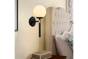 Vägglampa Sudasalle Svart / Vit - Svart/Vit - Belysning - Lampor & belysning inomhus - Sovrumslampa - Sänglampa - Sänglampa vägg