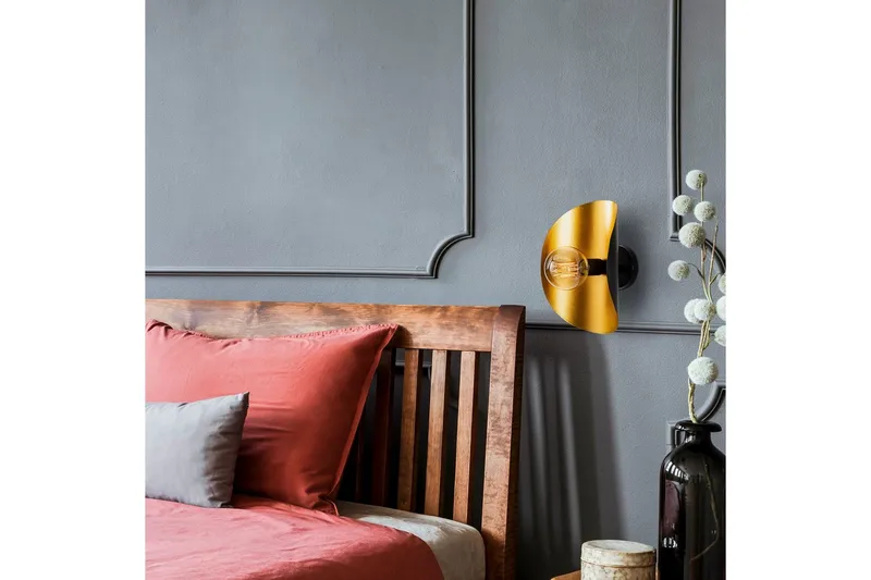 Vägglampa Sugana Giada Svart / Rany - Guld/Svart - Belysning - Lampor & belysning inomhus - Sovrumslampa - Sänglampa - Sänglampa vägg