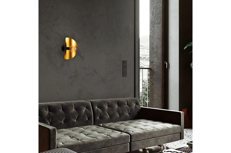 Vägglampa Sugana Giada Svart / Rany - Guld/Svart - Belysning - Lampor & belysning inomhus - Sovrumslampa - Sänglampa - Sänglampa vägg