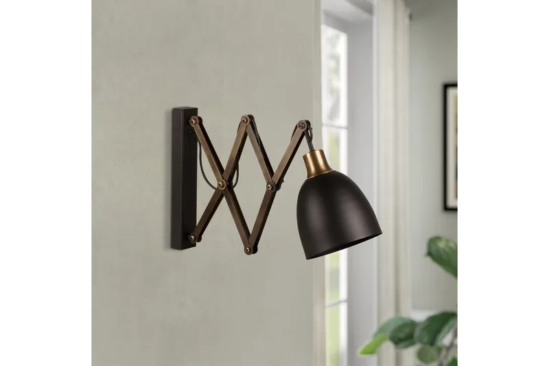 Vägglampa Sugana Lyra Svart / Vintage - Beige/Svart - Belysning - Lampor & belysning inomhus - Sovrumslampa - Sänglampa - Sänglampa vägg