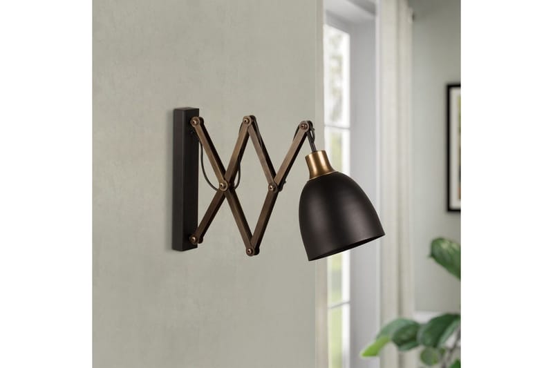 Vägglampa Sugana Lyra Svart / Vintage - Beige/Svart - Belysning - Lampor & belysning inomhus - Sovrumslampa - Sänglampa - Sänglampa vägg