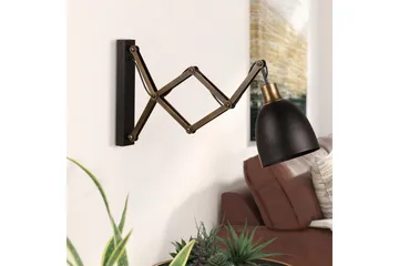 Vägglampa Sugana Lyra Svart / Vintage - Beige/Svart - Belysning - Lampor & belysning inomhus - Sovrumslampa - Sänglampa - Sänglampa vägg