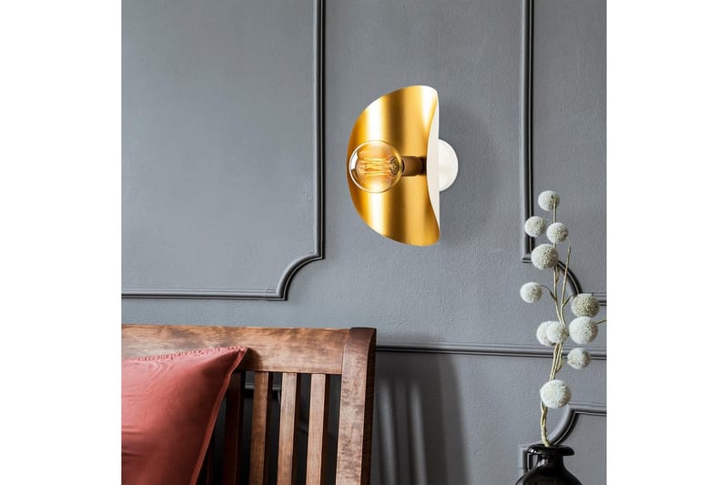 Vägglampa Sugana Vira Vit / Rany - Guld/Vit - Belysning - Lampor & belysning inomhus - Sovrumslampa - Sänglampa - Sänglampa vägg