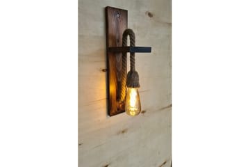 Vägglampa Teyra Valnöt - Rödfärgat trä - Belysning - Lampor & belysning inomhus - Sovrumslampa - Sänglampa - Sänglampa vägg