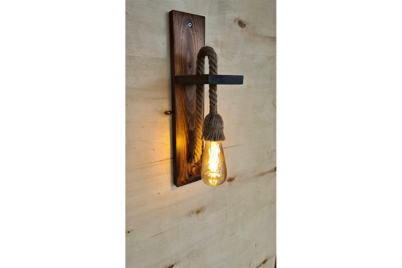 Vägglampa Teyra Valnöt - Rödfärgat trä - Belysning - Lampor & belysning inomhus - Sovrumslampa - Sänglampa - Sänglampa vägg