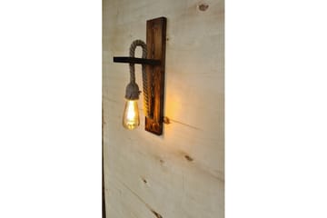 Vägglampa Teyra Valnöt - Rödfärgat trä - Belysning - Lampor & belysning inomhus - Sovrumslampa - Sänglampa - Sänglampa vägg