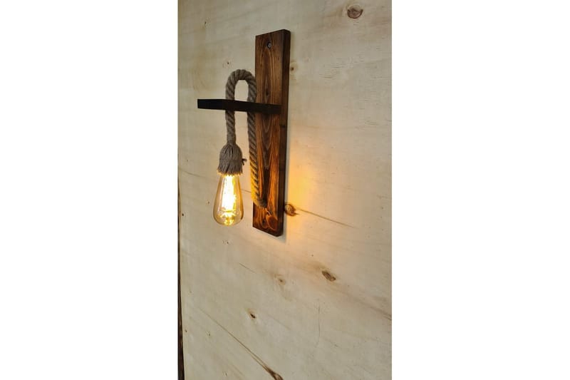 Vägglampa Teyra Valnöt - Rödfärgat trä - Belysning - Lampor & belysning inomhus - Sovrumslampa - Sänglampa - Sänglampa vägg