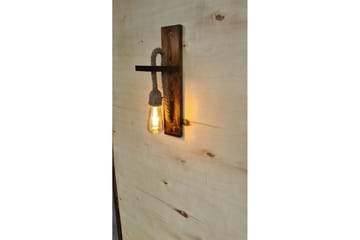 Vägglampa Teyra Valnöt - Rödfärgat trä - Belysning - Lampor & belysning inomhus - Sovrumslampa - Sänglampa - Sänglampa vägg